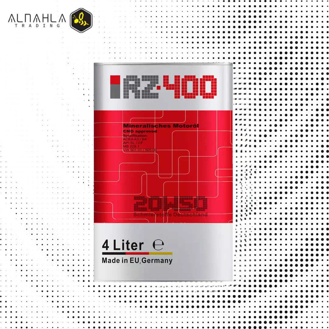 RZ400-20W50 - رزويل زيت محرك  -  سعة 4 لتر