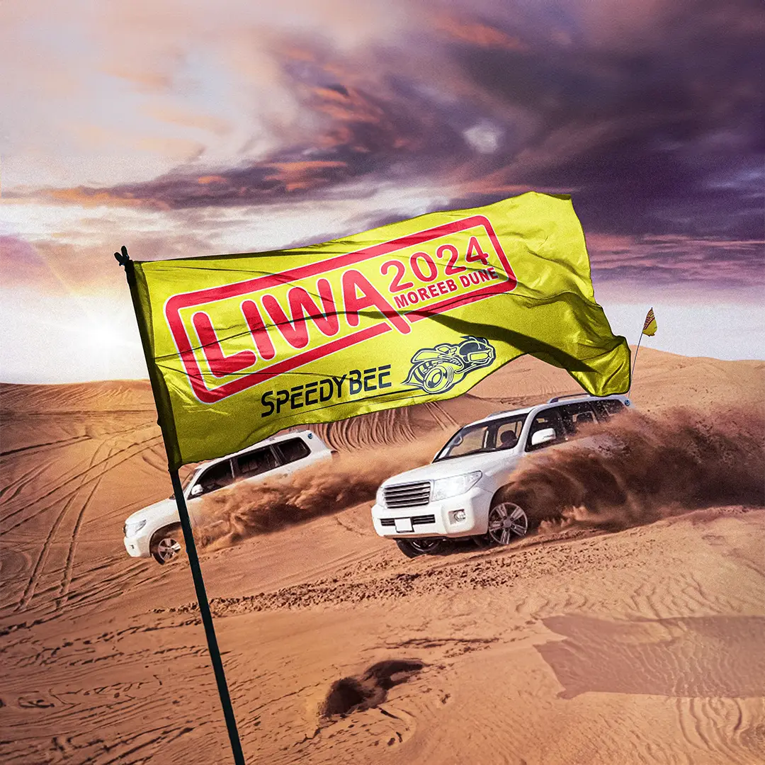 SpeedyBee Off-Road Flag (LIWA 2024 festival edition) with SpeedyBee Suction Mount